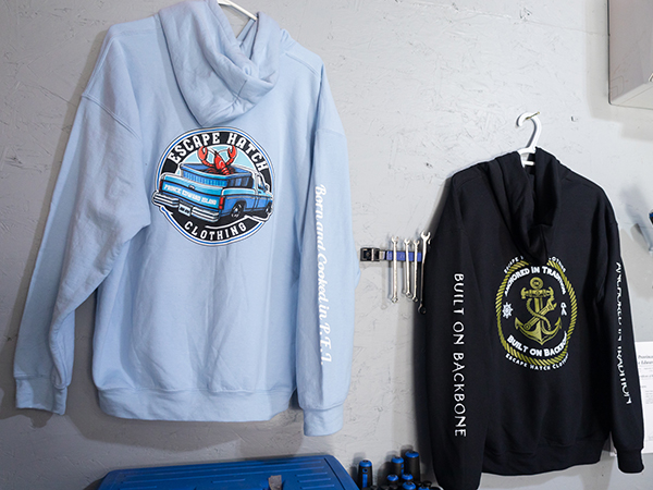 Escape Hatch Clothing product display